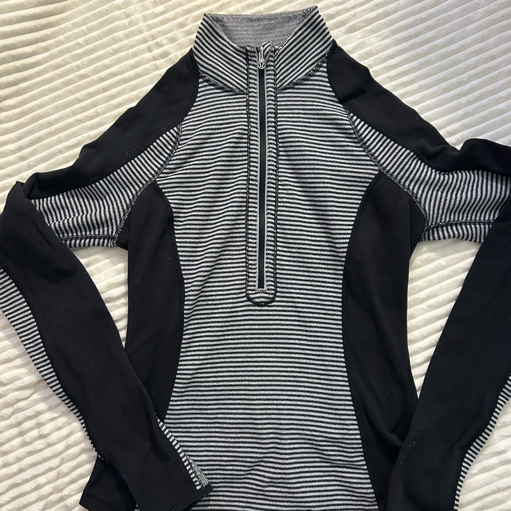 lululemon athletica define Black and Gray Striped jacket